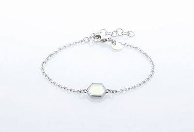 Silver MIMOZA lazer glass bracelet